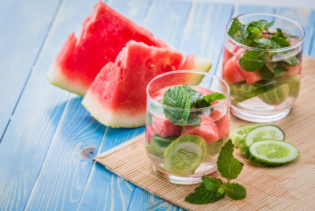 Infussionswasser mit Wassermelone