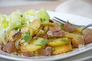 Maroni-Kartoffel-Pfanne